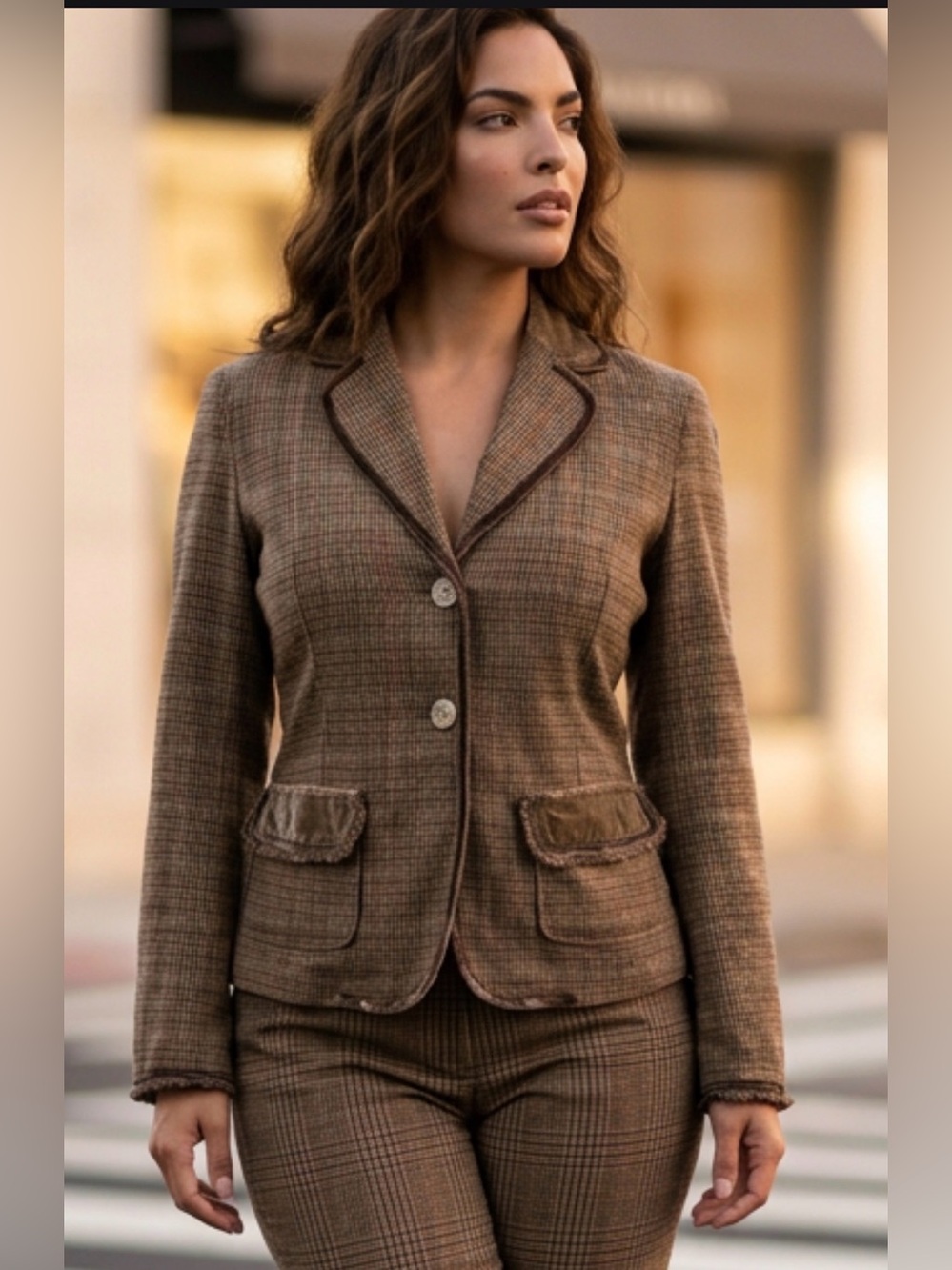 J. Jill Plaid Houndstooth blazer